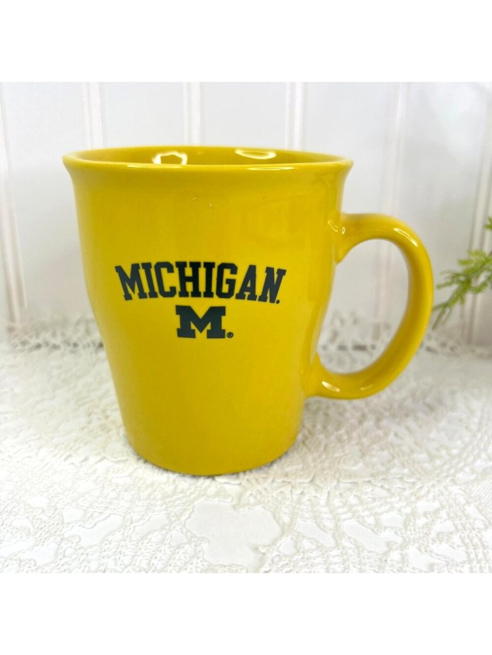 University Of Michigan Wolverines 12oz Yellow Ceramic Coffee Mug RFSJ Inc Sports